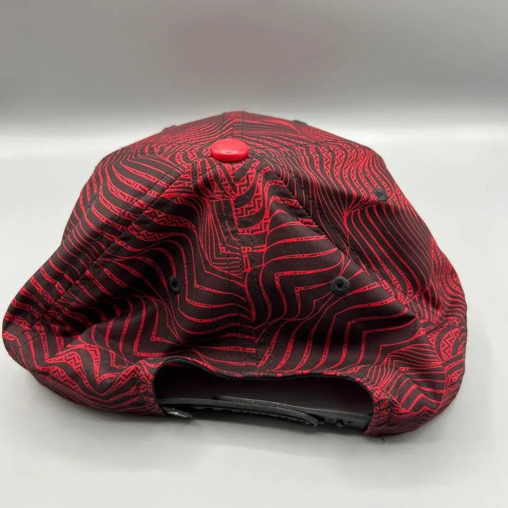 Air‎ Jordan Hat Men Red Wave Pattern Embroidered Logo Jumpman Snap Back Cap